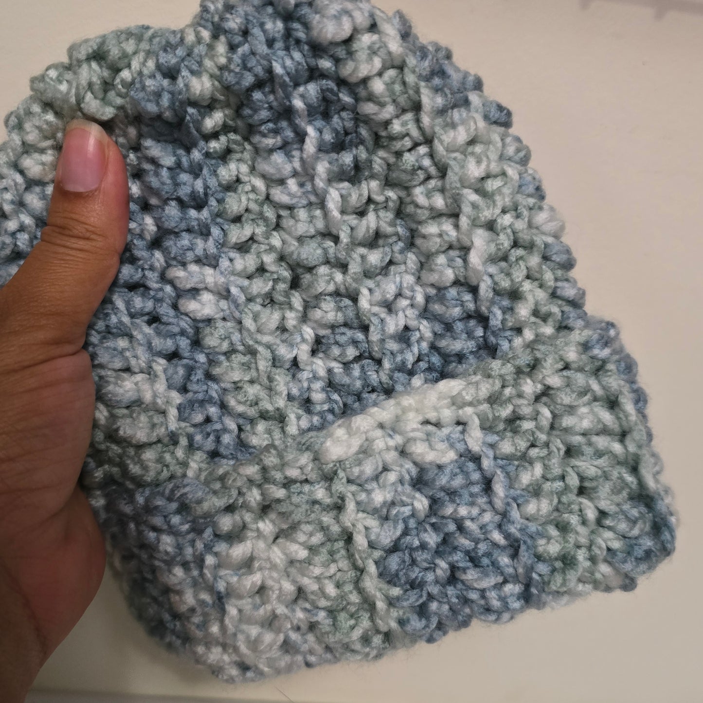 Baby Winter Beanie - Chunky Crochet Baby Hat 3 to 6 months