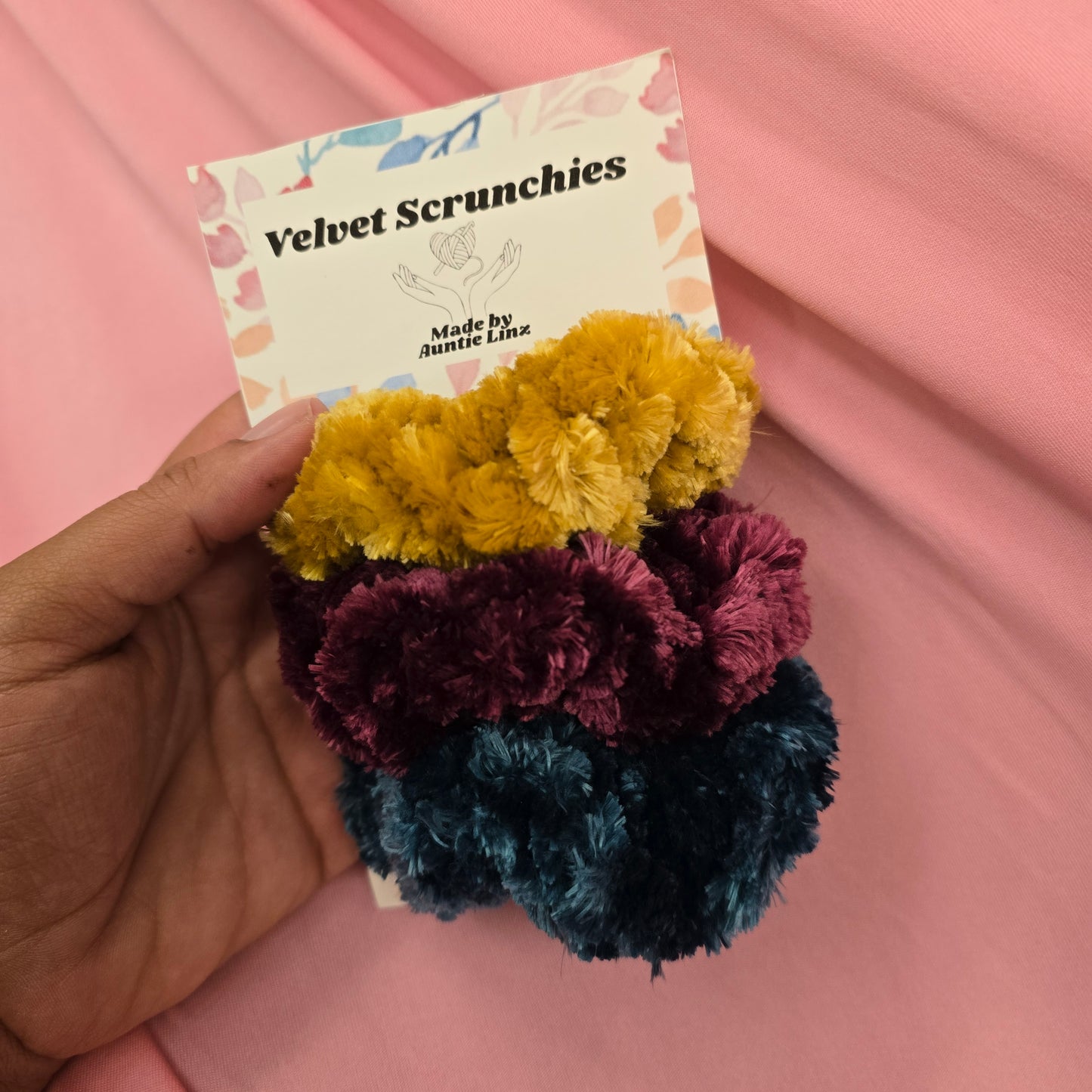 Scrunchie Bundle - 3 pack assorted Velvet Scrunchies